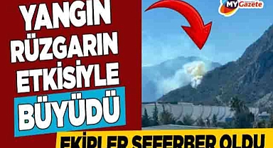 Antalya'da Yangın Büyüdü, Ekipler Seferber Oldular