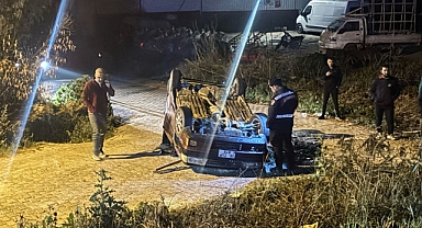 Kaş'ta kontrolden çıkan araç takla attı! Sürücü yaralı