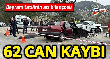 Bayram tatilinde acı bilanço! 7 gününde 62 kişi can verdi