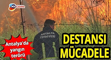 Antalya'da yürekleri ağza getiren yangın! Rüzgarın oyununa rağmen facianın önüne geçildi