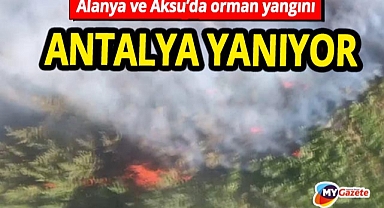 Antalya yanıyor! Alanya ve Aksu'da orman yangınlarına havadan ve karadan yoğun müdahale!