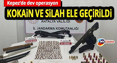 Antalya Jandarmasından Kepez'de dev operasyon! Kokain ve silah ele geçirildi