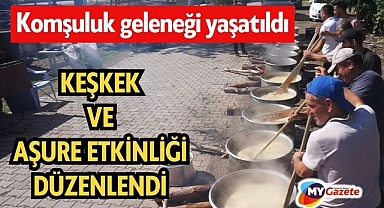 Komşuluk geleneği yaşatıldı: Keşkek ve aşure etkinliği düzenlendi