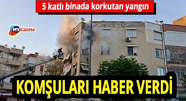 Muratpaşa'da yangın paniği! Dairede mahsur kalan köpek kurtarıldı