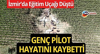 İzmir'de eğitim uçağı düştü