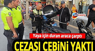 Akılalmaz ceza! Yayaya yol veren otomobile çarptı... Faturası ağır oldu