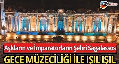 Aşkların ve imparatorların şehri Sagalassos geceye bürüldü