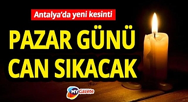 2 Kasım Pazar günü Antalya'da elektrik kesintisi! 02.11.2025