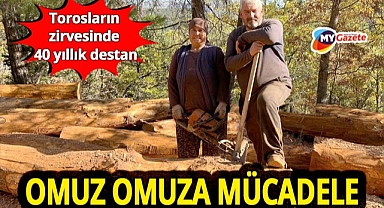 40 yıllık ata mesleği Toroslarda hayat buluyor! Güneş çifti omuz omuza orman işçiliği geleneğini sürdürüyor!