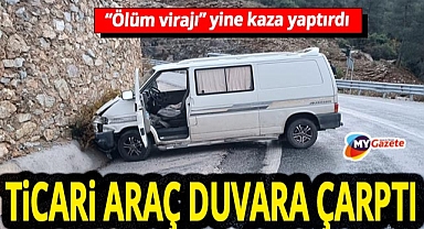 Akseki’de 'Ölüm virajı'nda kaza! Kontrolden çıkan araç istinat duvarına çarptı