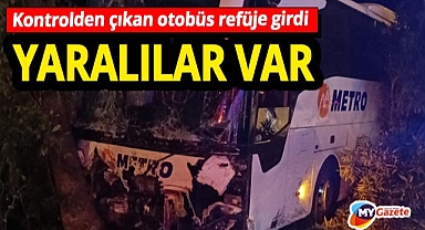 Alanya’da yolcu otobüsü refüje çıktı! 3 kişi yaralandı