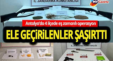Antalya'da 4 ilçeye eş zamanlı baskın! Ele geçirilen maddeler şaşırttı
