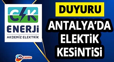 Antalya’da binlerce aboneyi etkileyecek elektrik kesintisi! 28.11.2025