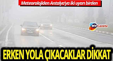 Antalya'ya meteorolojiden iki uyarı birden geldi! Yarına dikkat! 05.11.2025