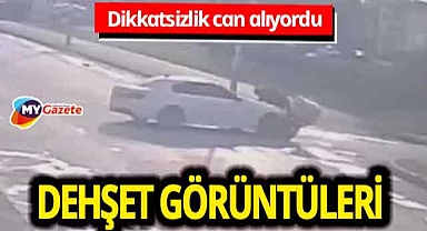 Belek'te tali yoldan çıkan araç kuryeyi fena çarptı! Sürücü ağır yaralı