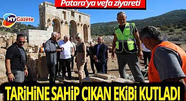 Cumhurbaşkanlığı onuru Patara'ya! Rektör Özkan, Prof. Işık'ı kazı alanında kutladı