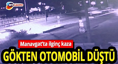 D-400 Karayolu'nda akılalmaz kaza! Havalanan otomobil, işitme engelli sürücünün aracına çarptı