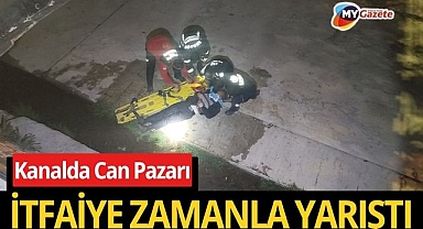 Dengesini kaybedip kanala düştü