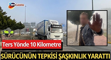 Kamyon 10 kilometre ters yönde ilerledi, gazeteciye sitem etti