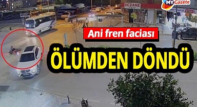 Manavgat’ta ‘U’ dönüşü kazası! Motosiklet sürücüsü frenleyince devrildi