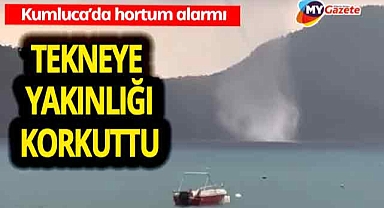 Mavikent ve Adrasan alarmda! Hortumun tekneye yakınlığı paniğe neden oldu