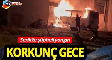 Park halindeki minibüs yanarak kül oldu! Alevler geceyi aydınlattı