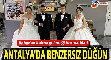 Serik'te aynı anda evlenen Kaşlı kardeşler, hayallerini gerçekleştirdi