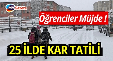 25 kentte eğitime kar engeli, Hangi illerde okullar tatil? 