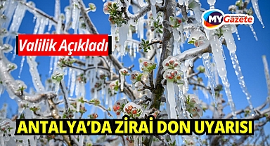 Antalyalılar Dikkat Valilik’ten Don Uyarısı