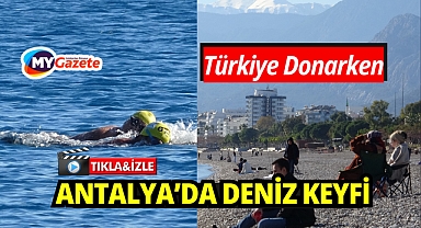 Bir Yanda Kar, Bir Yanda Deniz: Antalya’da Şaşırtan Görüntüler