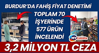 Burdur’da Haksız Fiyat Artışına 3,2 Milyon TL Ceza