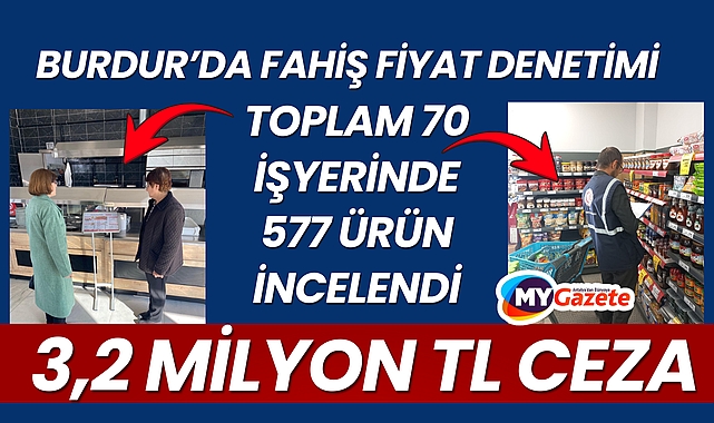 Burdur’da Haksız Fiyat Artışına 3,2 Milyon TL Ceza