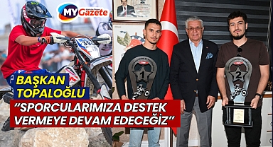 Enduro sporcularından Başkan Topaloğlu’na ziyaret
