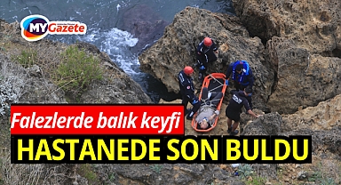 Falezlerde balık keyfi hastanede son buldu