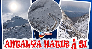 Kaş’ın yüksek kesimlerinde kar sürprizi! Akdağ beyaza büründü