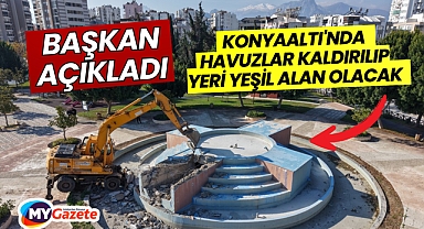 Konyaaltı'nda parklardaki havuzlar kaldırılıp yeri yeşil alan olacak