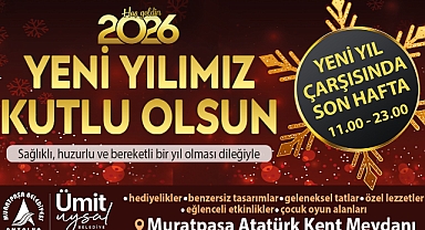 Muratpaşa belediyesi Yeni Yıl banneri