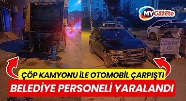 Osmaniye’de çöp kamyonuyla otomobil çarpıştı: 1 yaralı