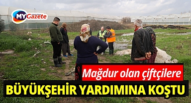 Aksu'da afetten zarar gören seralarda hasar tespiti yapıldı