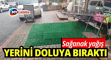 Alanya’da sağanak yağış yerini doluya bıraktı