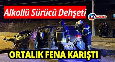 Alkollü sürücü ortalığı savaş alanına çevirdi: 2 yaralı