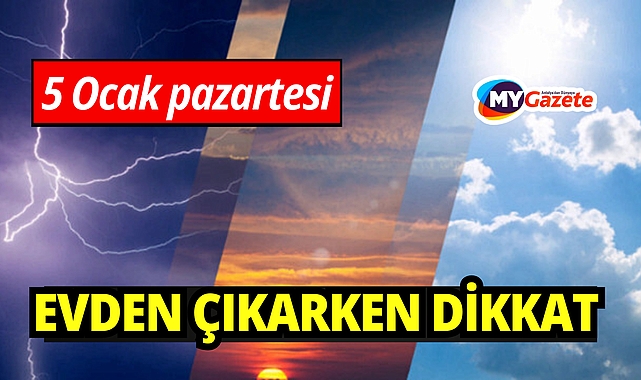 Antalya'da 5 ocak pazartesi hava durumu nasıl? Yağmur var mı? 