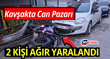 Antalya'da feci kaza: 2 kişi yaralandı! ola