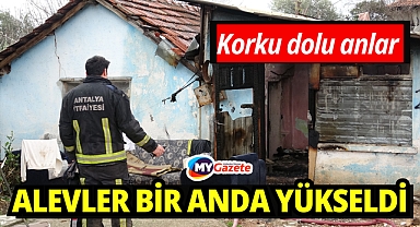 Antalya'da gecekonduda yangın