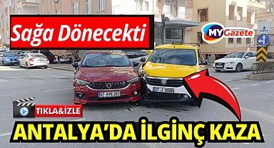 Antalya'da ilginç kaza! Görenler şaşkına döndü