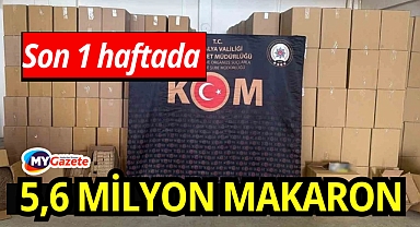 Antalya'da son 1 haftada 5,6 milyon kaçak makaron ele geçirildi