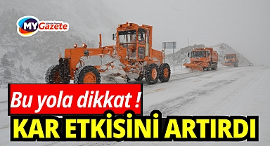 Antalya-Konya karayolunda kar kalınlığı 10 santimetreye ulaştı