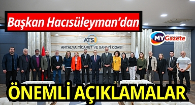 ATSO Başkanı Hacısüleyman: 