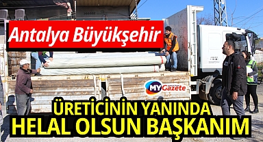 Büyükşehir Belediyesi’nden hortumdan zarar gören üreticiye destek