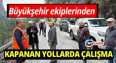 Büyükşehir ekiplerinden Alacami yolunda heyelan çalışması